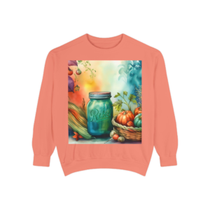 Autumn Harvest Sweatshirt — Mason Jar & Pumpkins Fall Crewneck