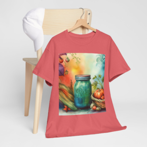 Autumn Mason Jar Tee — Vintage Fall Harvest Pumpkin & Corn Graphic Shirt