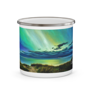 Lake Michigan Aurora Campfire Mug