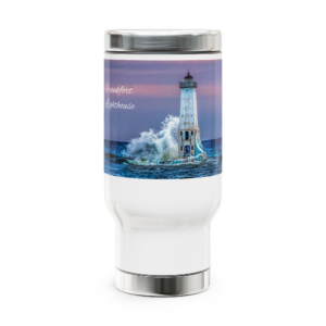 Frankfort Lighthouse Travel Mug with Handle, 14oz