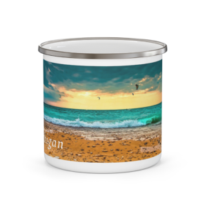 Lake Michigan Enamel Camping Mug -