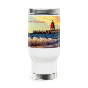 Charlevoix Wave Travel Mug  14oz