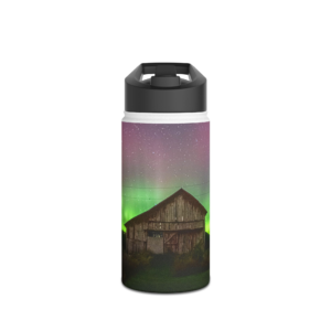 Aurora Borealis Stainless Steel Water Bottle - 20 oz Travel Mug with Lid