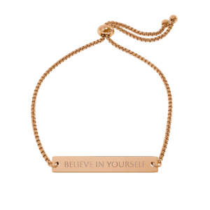 Believe in Yourself - Engravable Adjustable Bar Bracelet