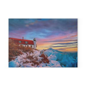 Point Betsie Sunset Glass Cutting Board