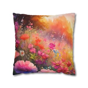 Spun Polyester Square Pillowcase