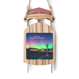 Glen Haven with Aurora Sled Ornaments