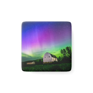 Porcelain Magnet, Square - Old Poor Barn in Leelanau Country Design