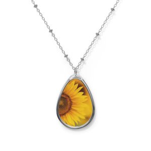 Sunflower Oval Necklace