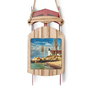 Point Betsie Summer Day Lighthouse Sled Ornament