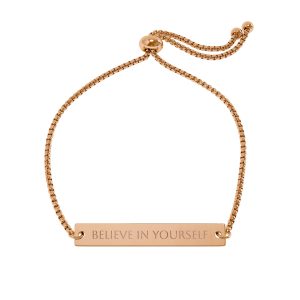 Believe in Yourself - Engravable Adjustable Bar Bracelet