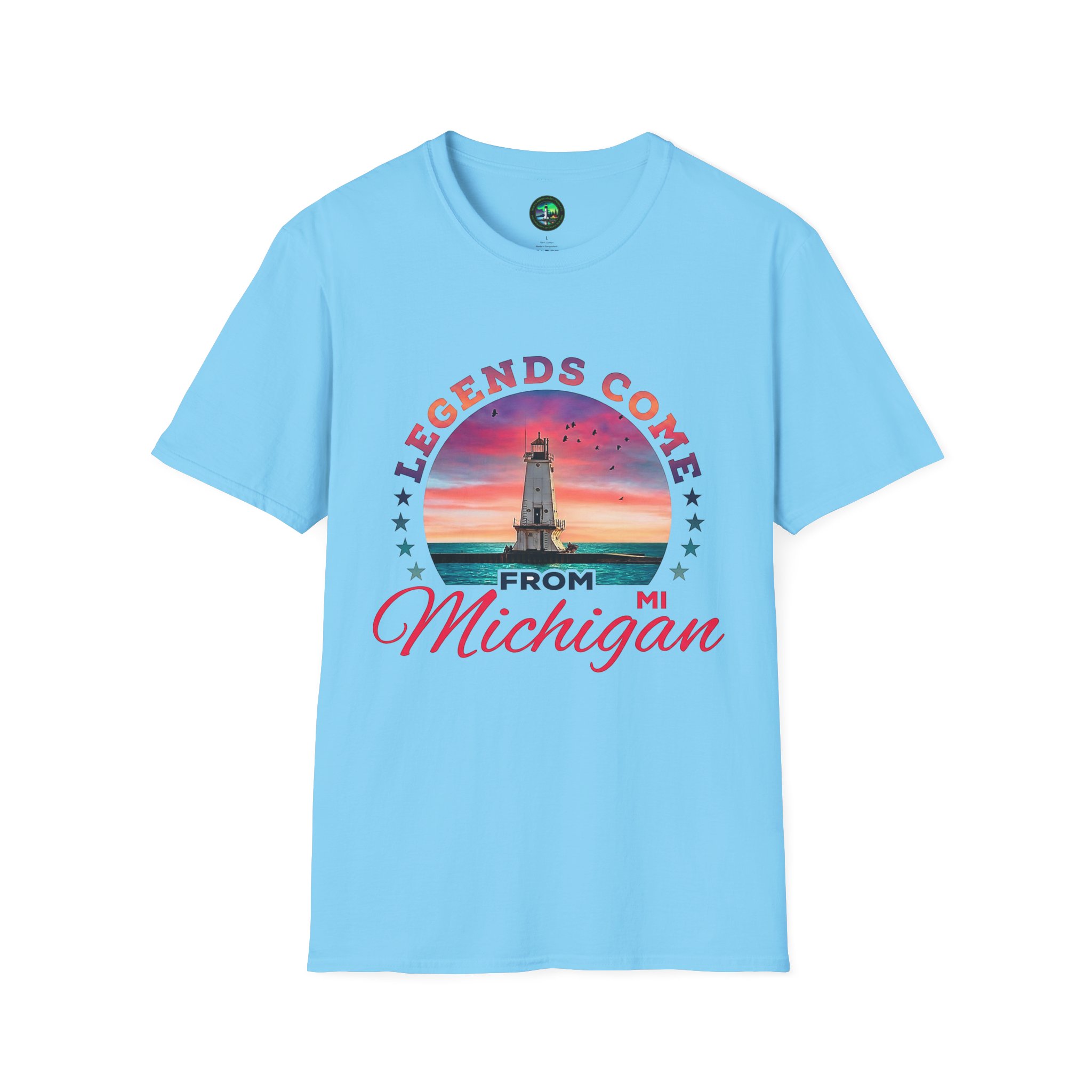 Ludington Lighthouse-Legends Come From Michigan T-Shirt - Image 10