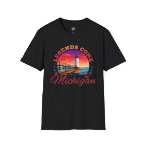 Legends Come From Michigan T-Shirt — Lighthouse Retro Michigan Pride Tee