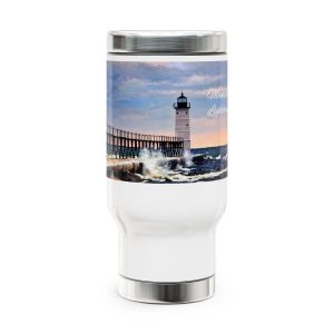 Manistee Lighthouse Travel Mug 14oz