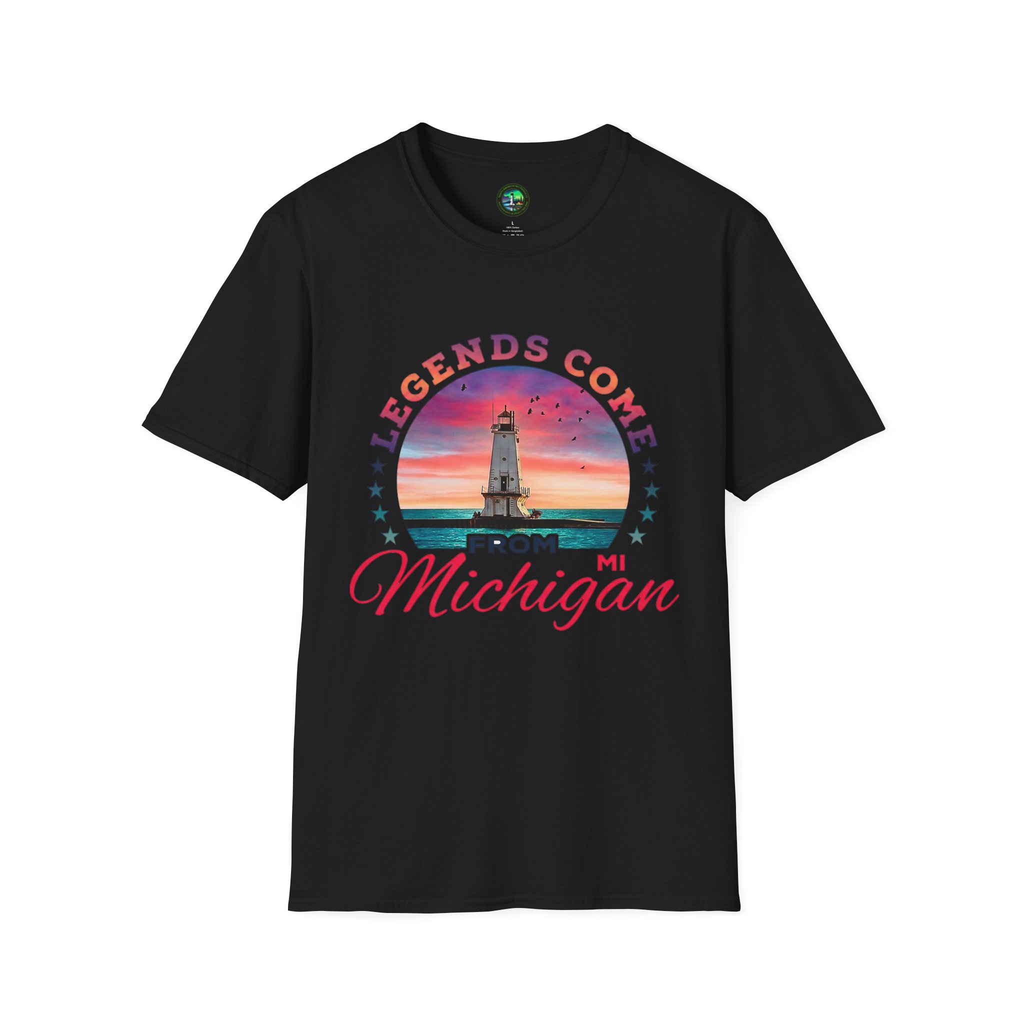 Ludington Lighthouse-Legends Come From Michigan T-Shirt - Image 3
