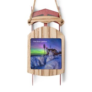 Winter Wonderland Point Betsie Sled Ornaments - Rustic Home Décor for Holidays