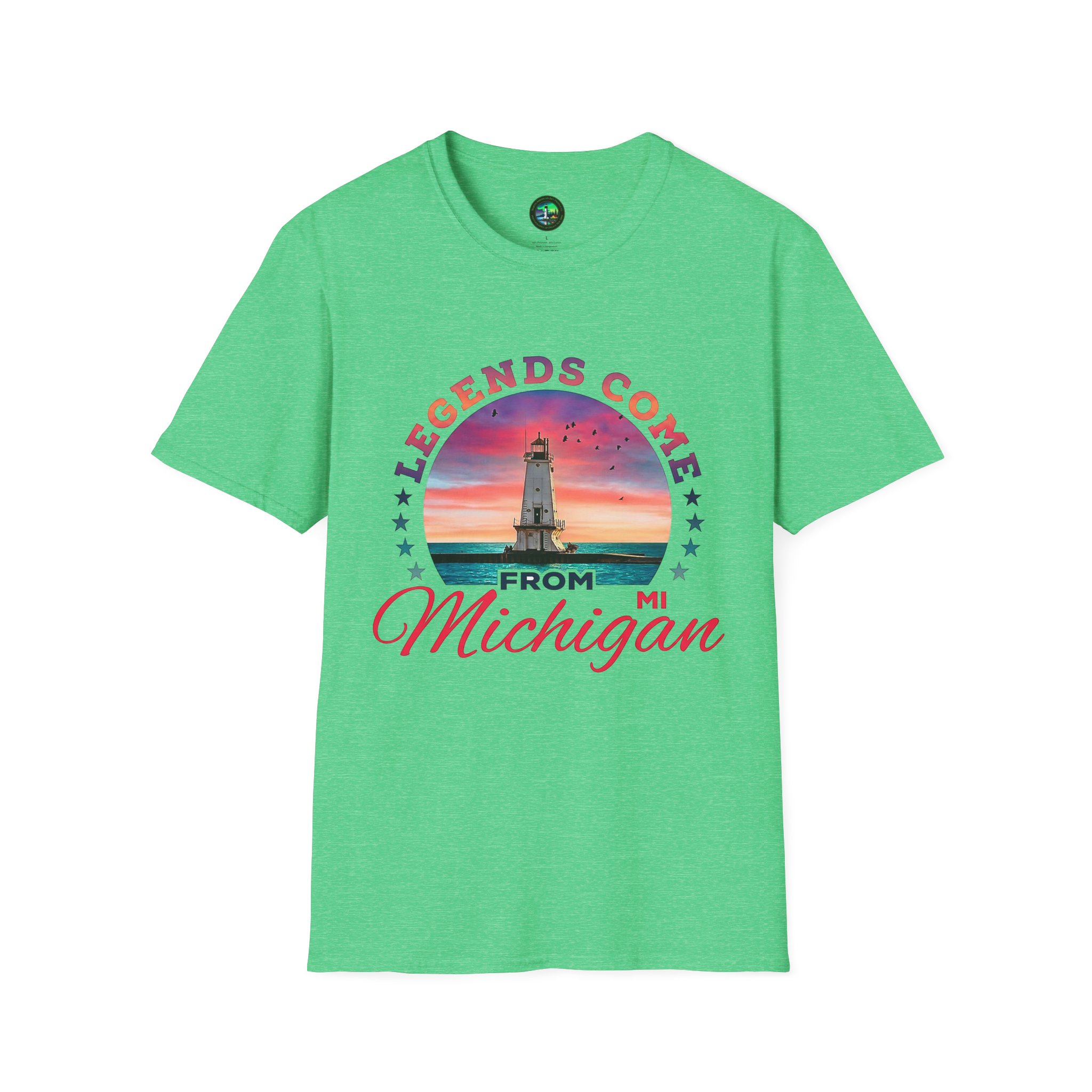 Ludington Lighthouse-Legends Come From Michigan T-Shirt - Image 6