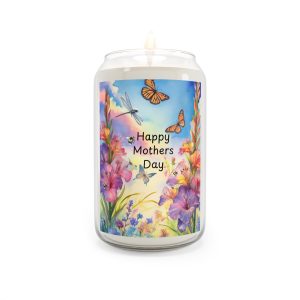Mother's Day Scented Soy Candle 13.75oz — Floral Butterflies "Happy Mothers Day"