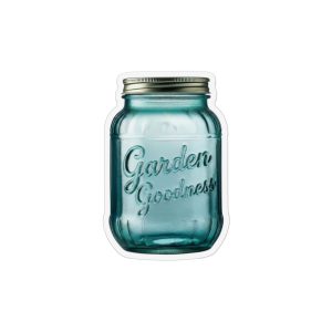 'Garden Goodness' Vintage Blue Jar Refrigerator Magnet
