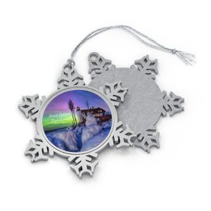 Point Betsie Winter -Pewter Snowflake Ornament