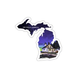 Michigan Lighthouse Die-Cut Stickers | Nature-Inspired Decor for Home & Office