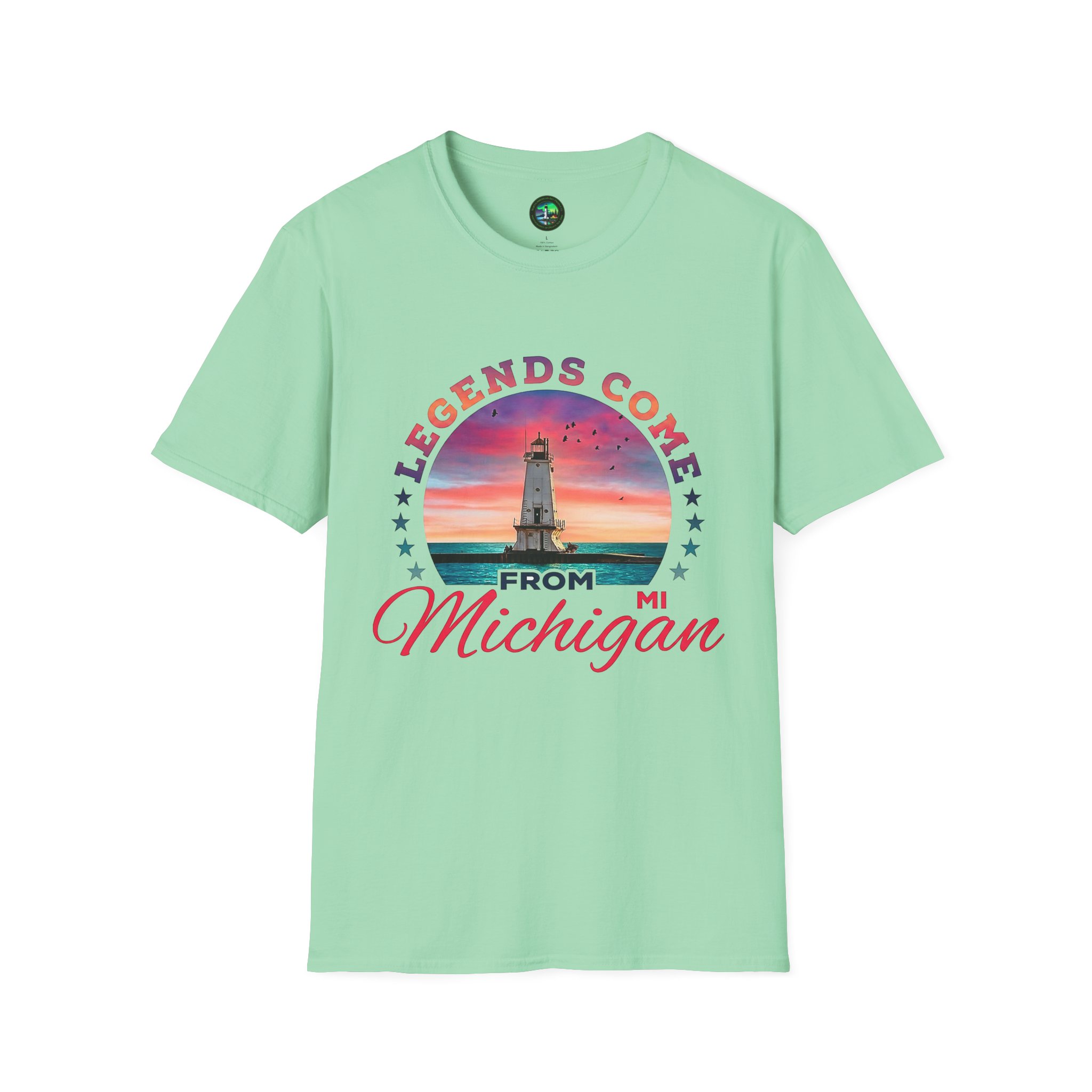 Ludington Lighthouse-Legends Come From Michigan T-Shirt - Image 5
