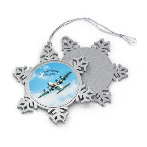 Pewter Snowflake Ornament – US Coast Guard Plane Memorial Holiday Ornament