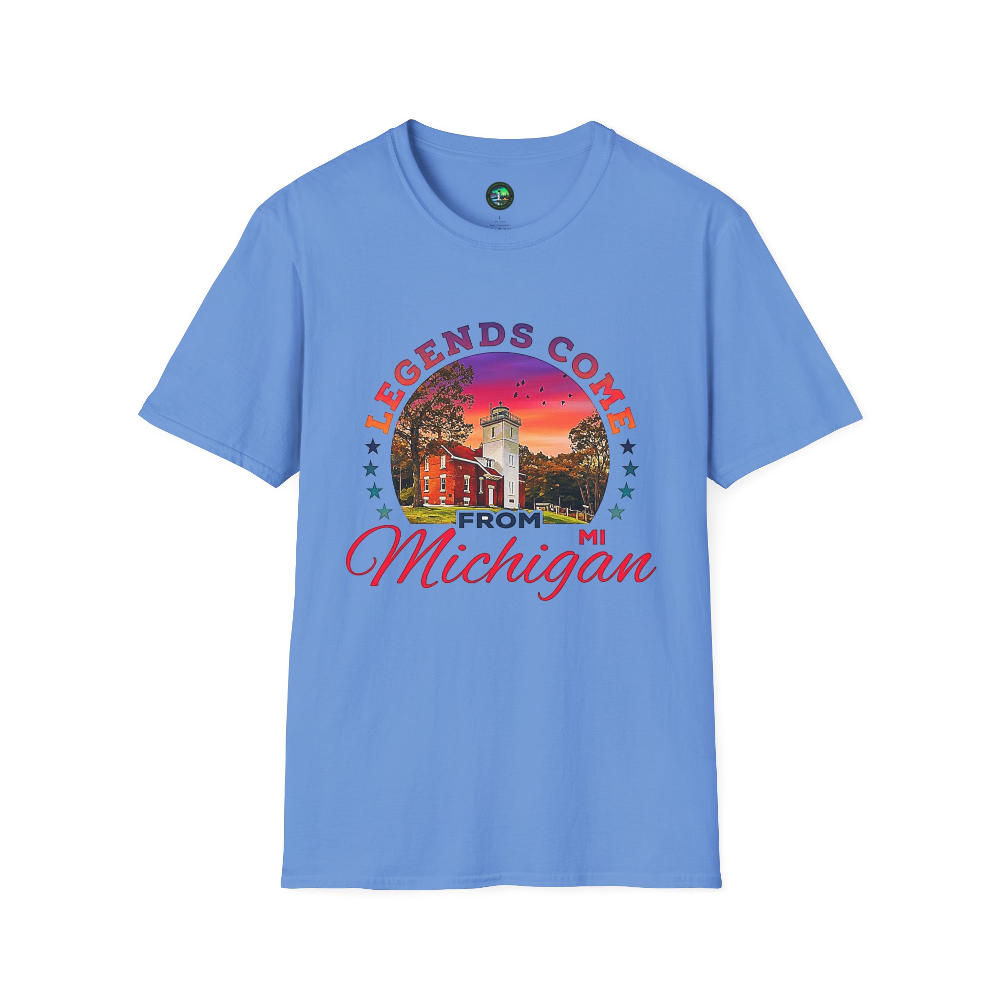 Forty Mile Point Lighthouse- "Legends Come From Michigan" Vintage tee shirt - Image 11