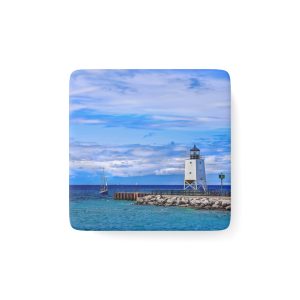 Charlevoix White Lighthouse Magnet