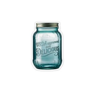 Jar Magnet - "USDA approved and Delicious" Decorative Fridge Magnet