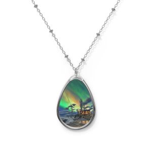 Point Betsie Green Oval Necklace