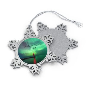 Christmas Ornament - Lake Side Charleviox with Fall Aurora Storm of 2024 Theme
