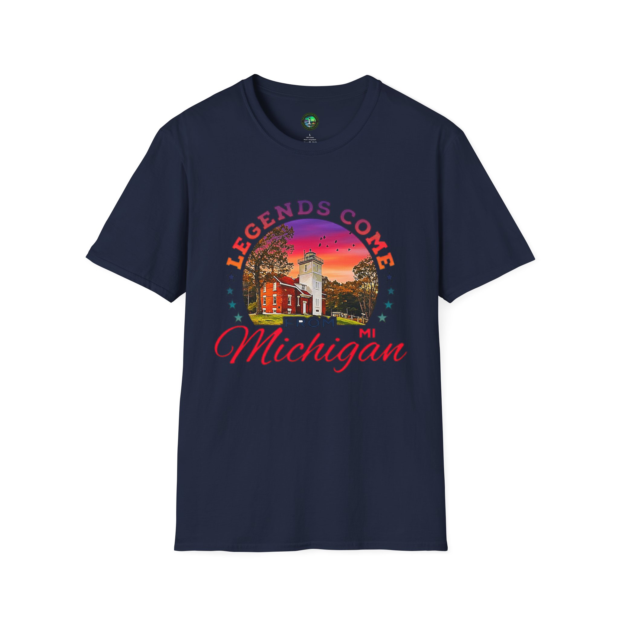 Forty Mile Point Lighthouse- "Legends Come From Michigan" Vintage tee shirt - Image 12
