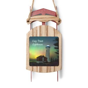 Crisp Point Lighthouse-Sled Ornaments