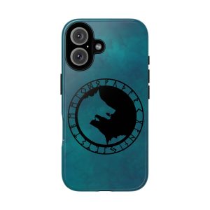 Norse Wolf phone case | teal moon emblem phone case