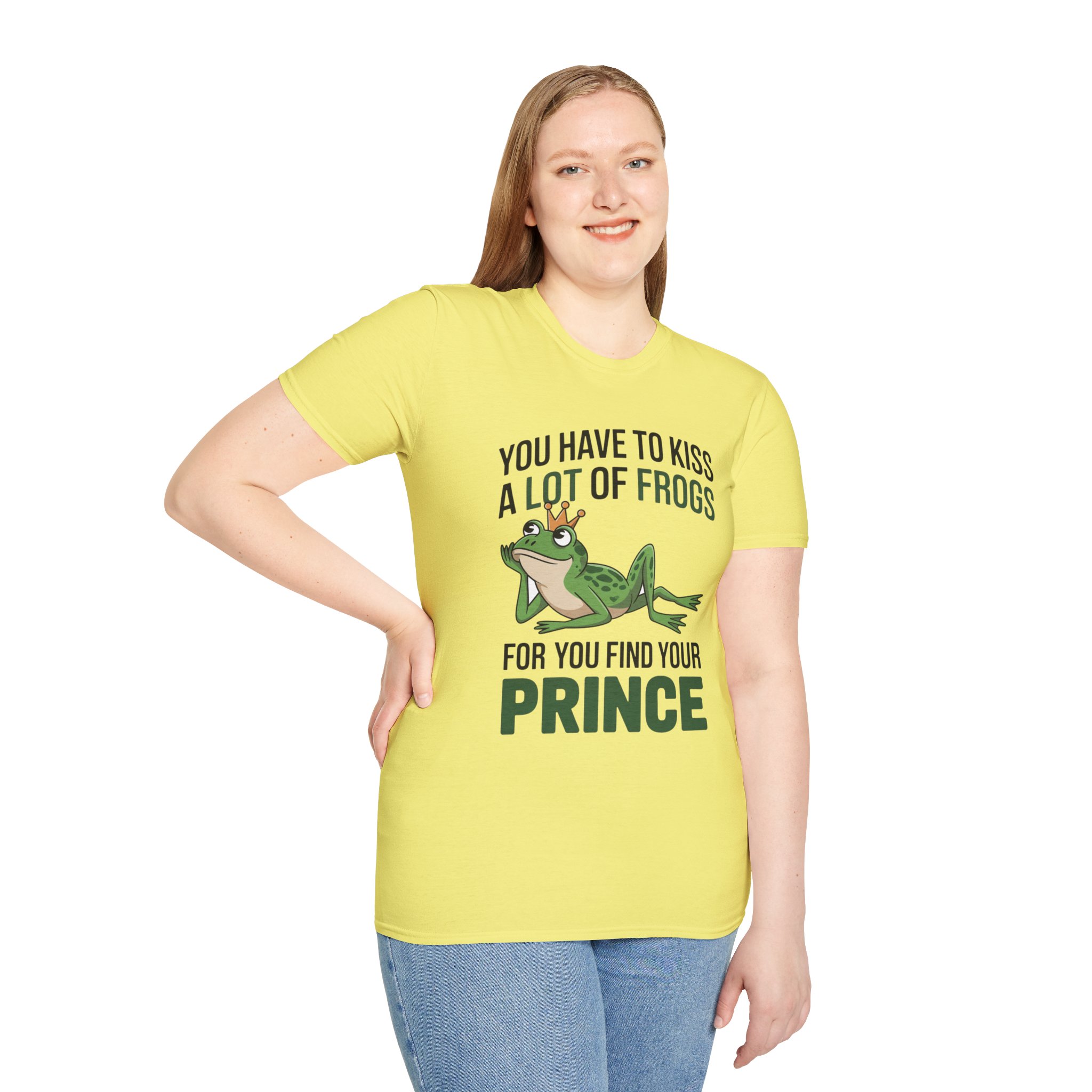 You Have to Kiss a Lot of Frogs T-Shirt — Funny Princess/Prince Frog Graphic Tee - Image 2