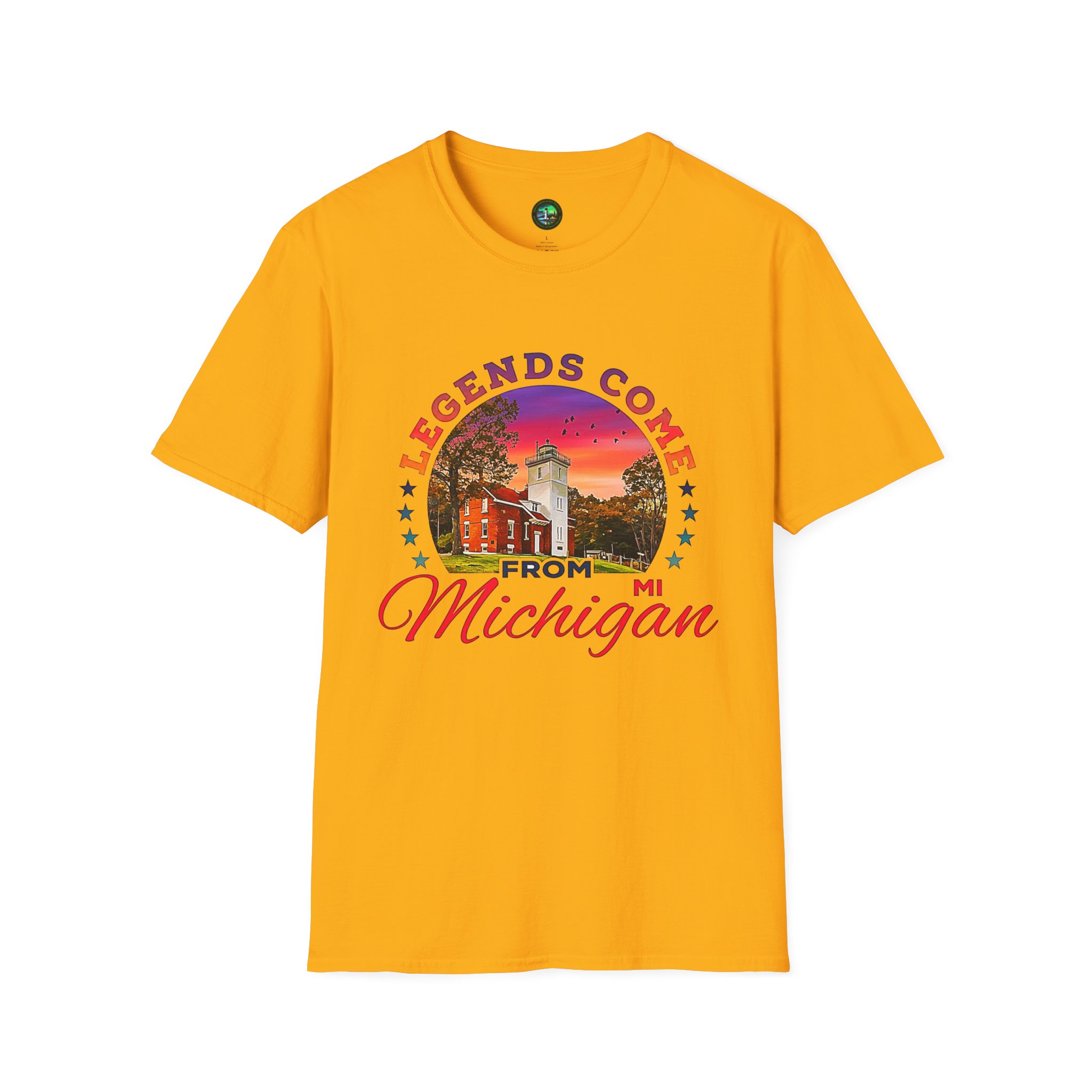 Forty Mile Point Lighthouse- "Legends Come From Michigan" Vintage tee shirt - Image 6