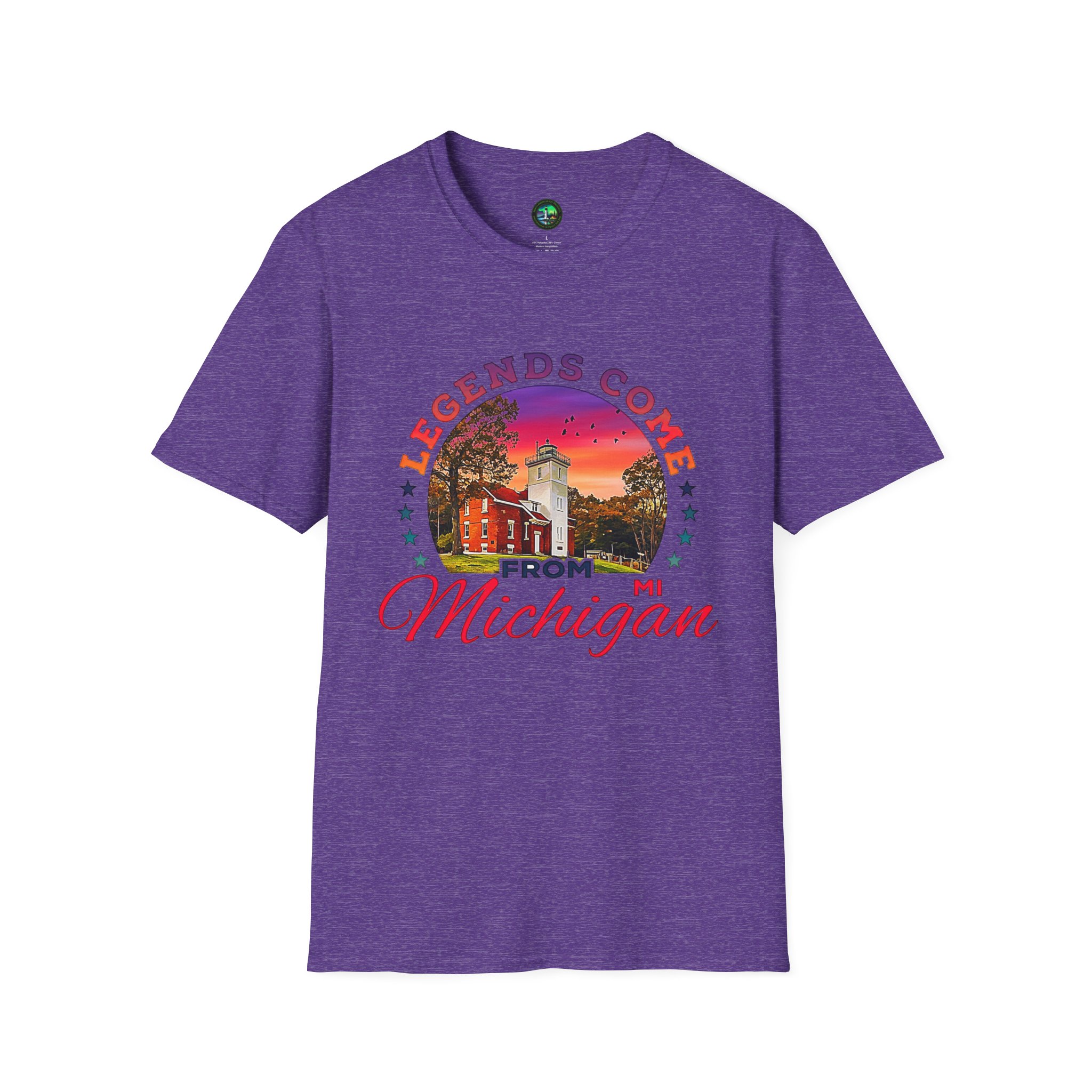 Forty Mile Point Lighthouse- "Legends Come From Michigan" Vintage tee shirt - Image 13