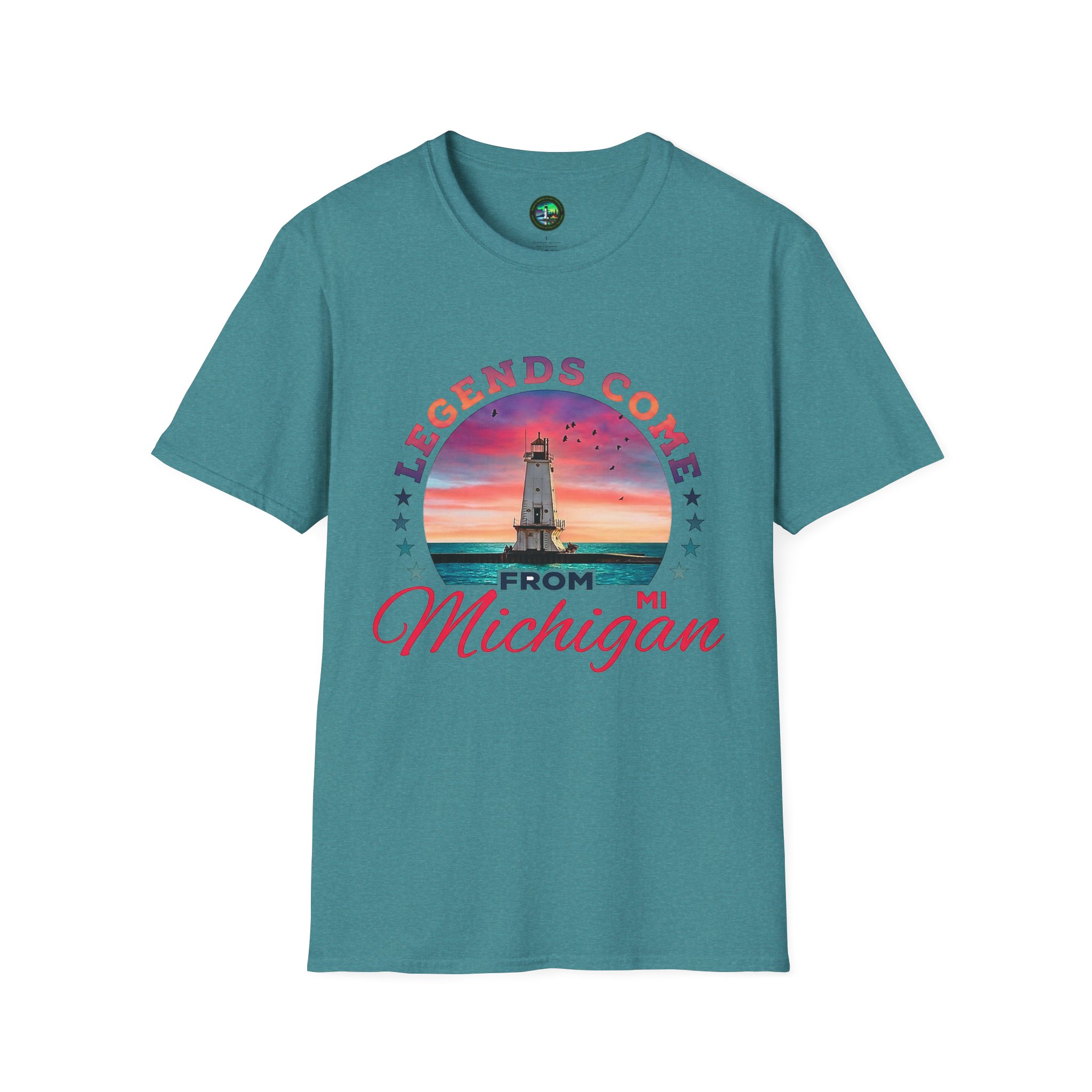 Ludington Lighthouse-Legends Come From Michigan T-Shirt - Image 7
