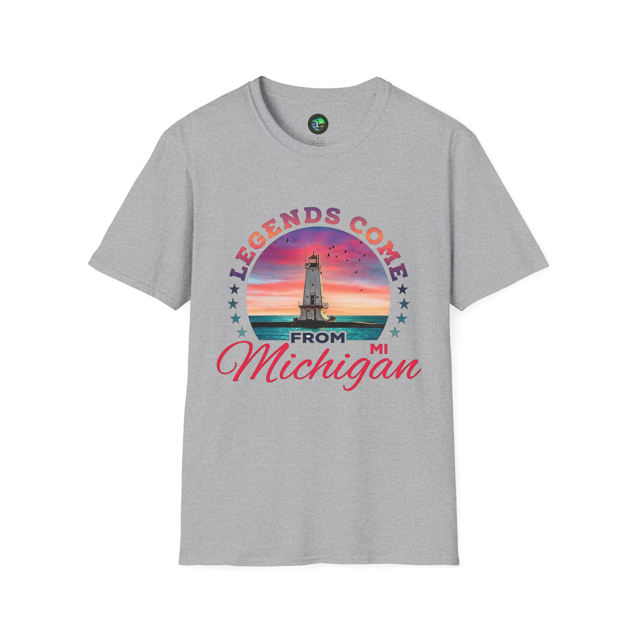 Ludington Lighthouse-Legends Come From Michigan T-Shirt - Image 4