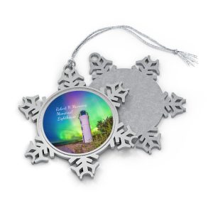 Pewter Snowflake Ornament — Lighthouse & Aurora Holiday Keepsake