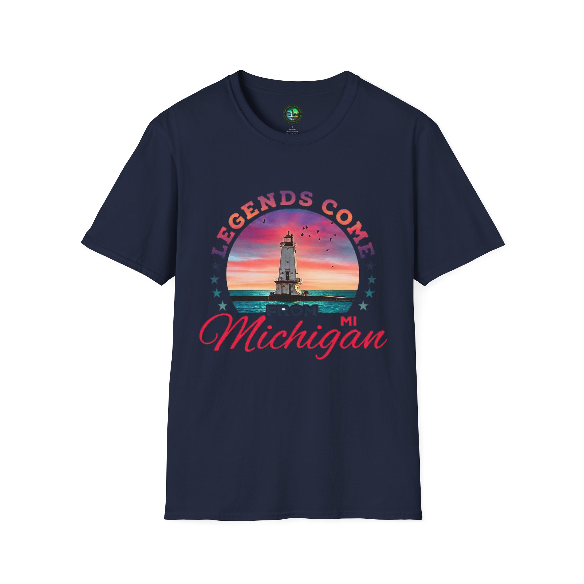 Ludington Lighthouse-Legends Come From Michigan T-Shirt - Image 12