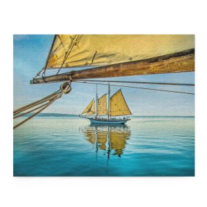 Sailing Schooner Manitou Jigsaw Puzzle — Nautical 120/252/500-Piece Puzzle (Golden Sails)