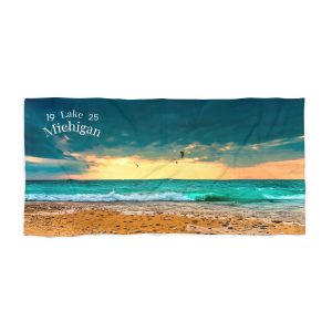 Beach Towel - Lake Michigan Vacation Vibes Towel