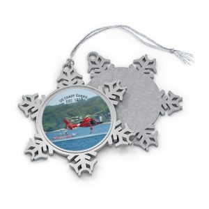 US Coast the Swimmer- Pewter Snowflake Ornament