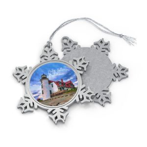 Point Betsie Lighthouse -Pewter Snowflake Ornament