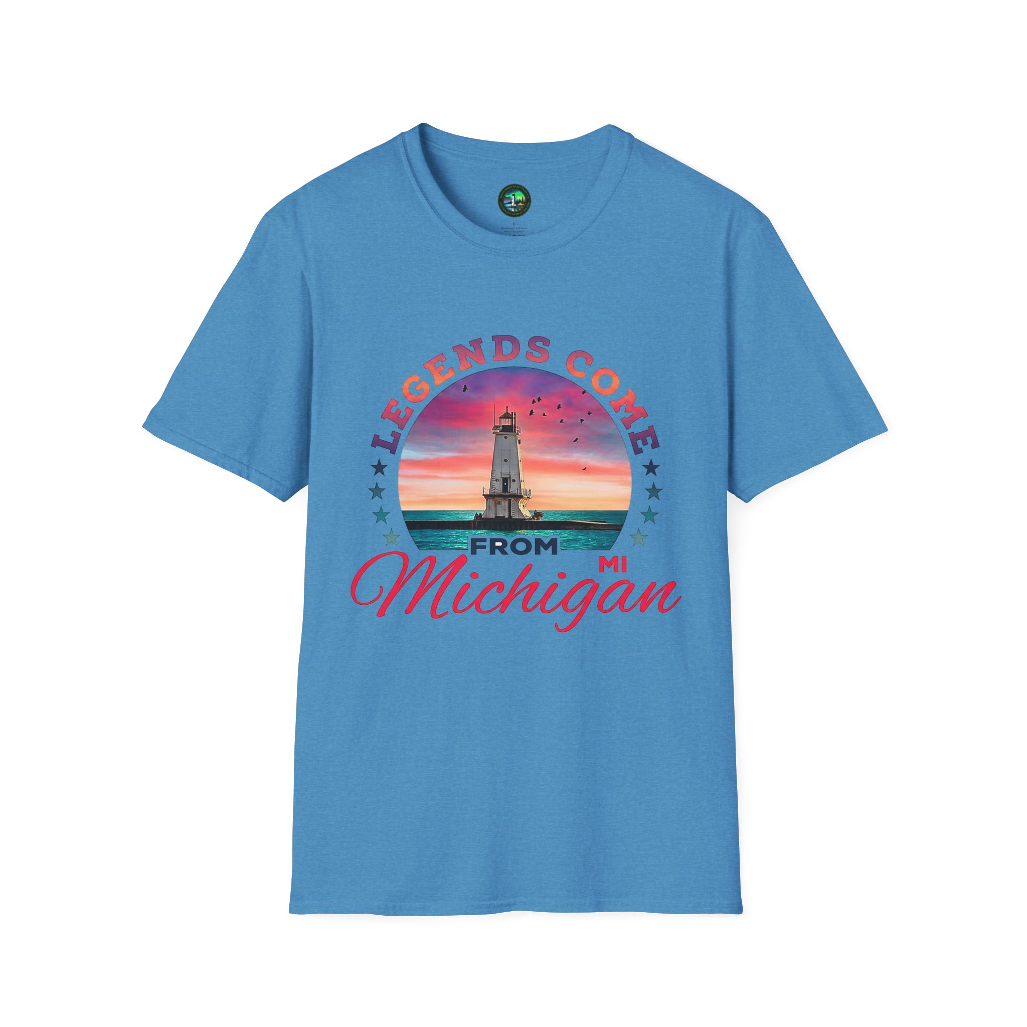 Ludington Lighthouse-Legends Come From Michigan T-Shirt - Image 8